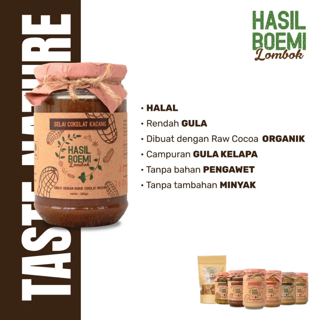 Paket Dark Choco Peanut Butter & Sugar Free Granola - Makanan Sehat Natural Organik rendah gula