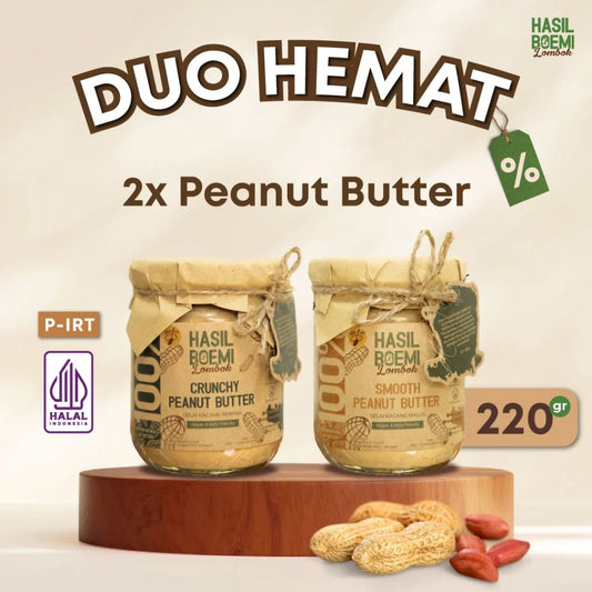 DUO HEMAT - 2x Peanut Butter (Crunchy / Smooth)