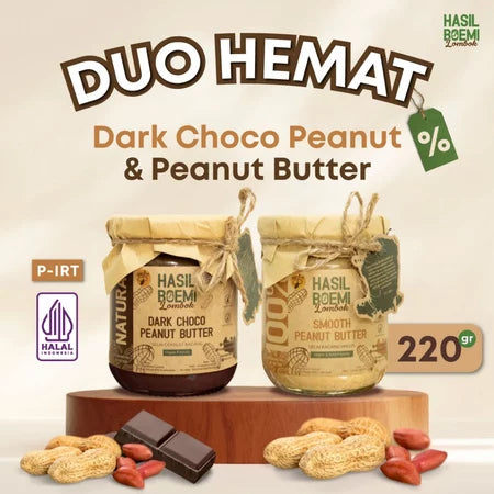 DUO HEMAT - Dark Choco Peanut Butter & Peanut Butter